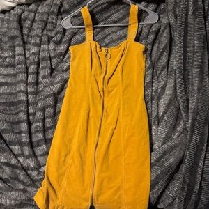 Yellow corduroy dress